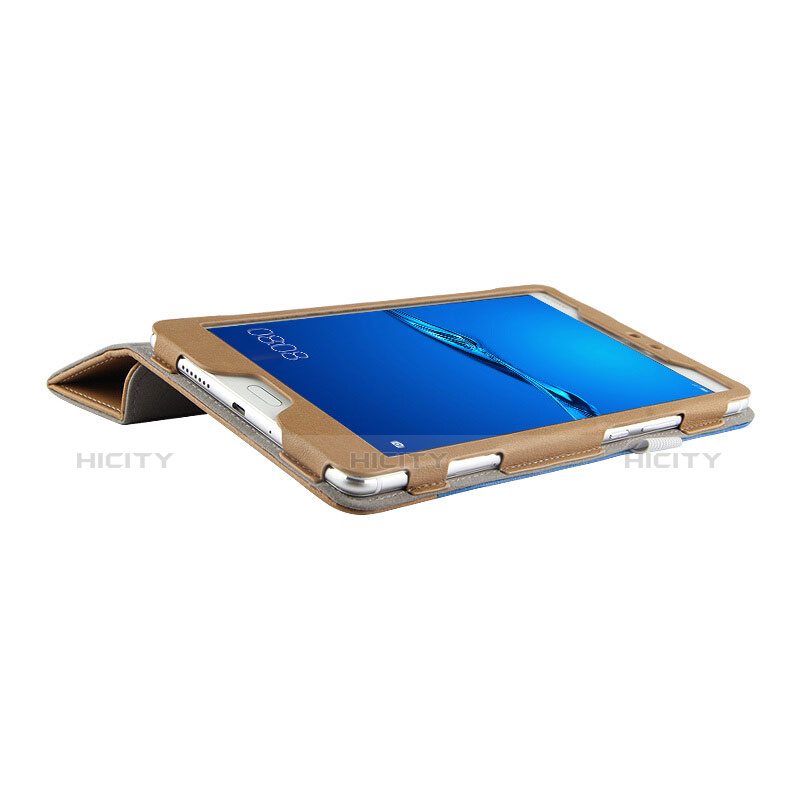 Custodia Portafoglio In Pelle con Supporto L01 per Huawei MediaPad M3 Lite 8.0 CPN-W09 CPN-AL00 Blu