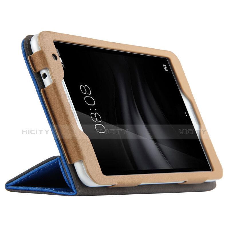 Custodia Portafoglio In Pelle con Supporto L01 per Huawei MediaPad T2 Pro 7.0 PLE-703L Blu