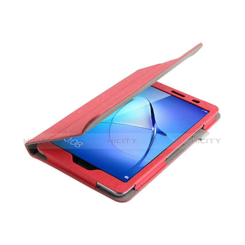 Custodia Portafoglio In Pelle con Supporto L01 per Huawei MediaPad T3 8.0 KOB-W09 KOB-L09 Rosso
