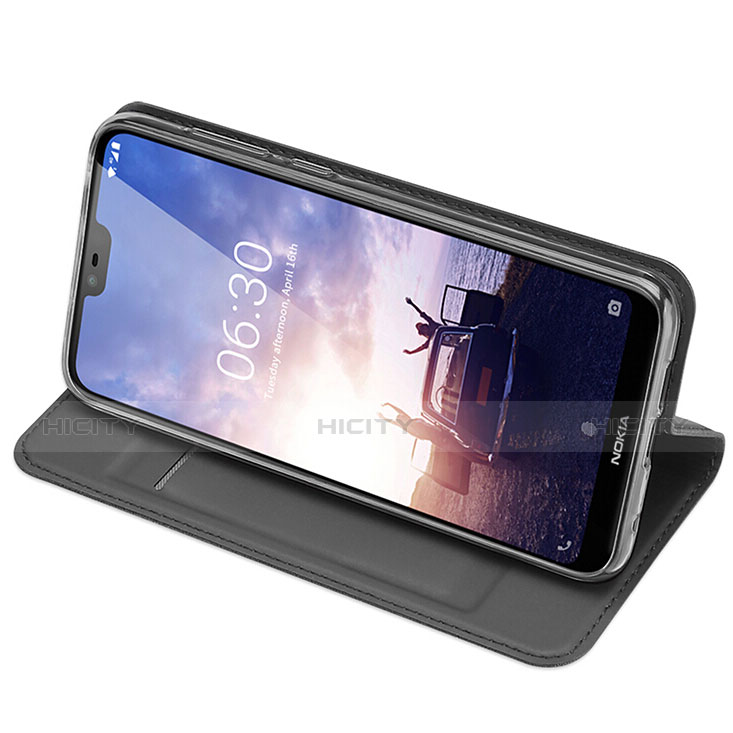 Custodia Portafoglio In Pelle con Supporto L01 per Nokia X6