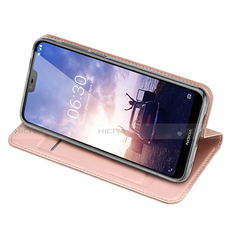 Custodia Portafoglio In Pelle con Supporto L01 per Nokia X6