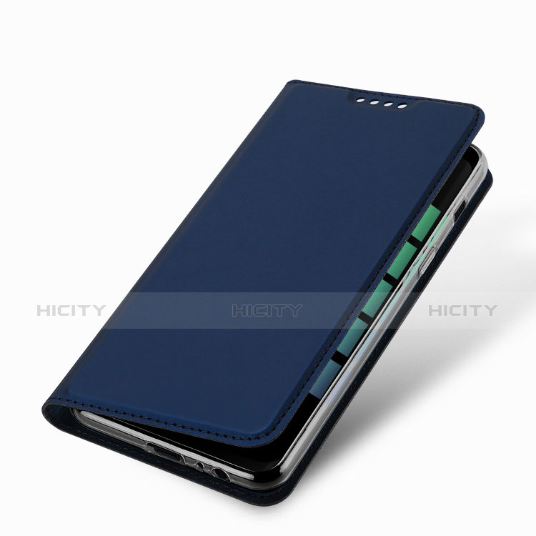 Custodia Portafoglio In Pelle con Supporto L01 per Samsung Galaxy A5 (2018) A530F Blu