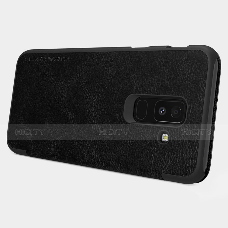 Custodia Portafoglio In Pelle con Supporto L01 per Samsung Galaxy A9 Star Lite Nero