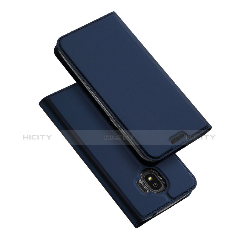 Custodia Portafoglio In Pelle con Supporto L01 per Samsung Galaxy J2 Pro (2018) J250F Blu