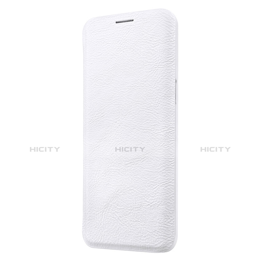 Custodia Portafoglio In Pelle con Supporto L01 per Samsung Galaxy S9 Bianco