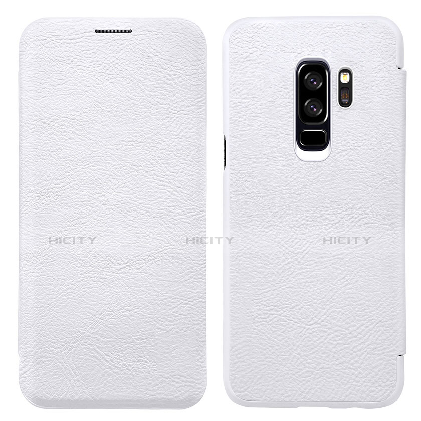Custodia Portafoglio In Pelle con Supporto L01 per Samsung Galaxy S9 Plus Bianco