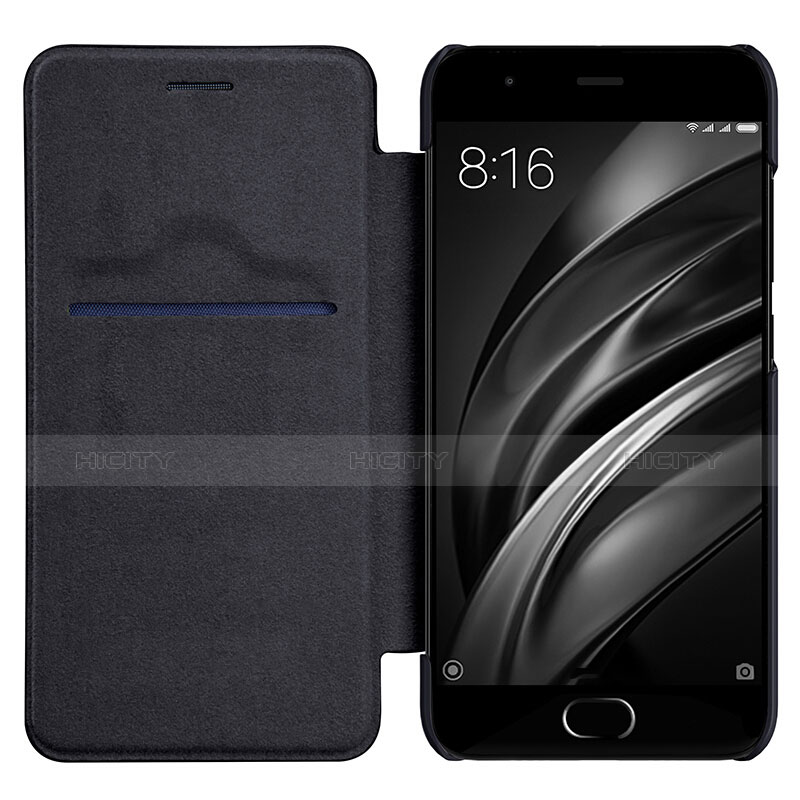 Custodia Portafoglio In Pelle con Supporto L01 per Xiaomi Mi 6 Nero