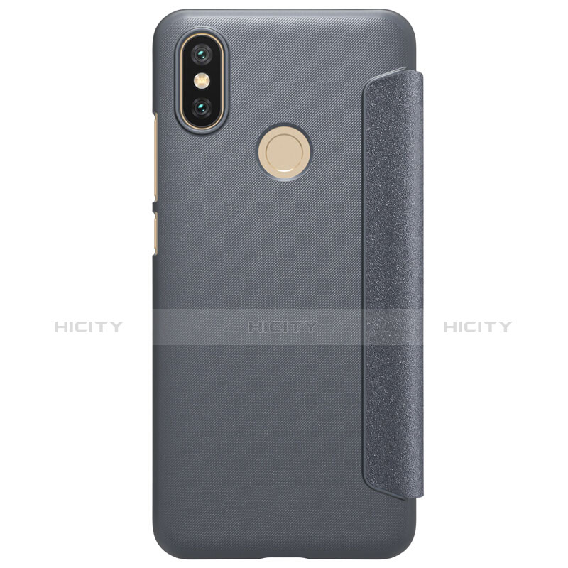 Custodia Portafoglio In Pelle con Supporto L01 per Xiaomi Mi A2 Nero