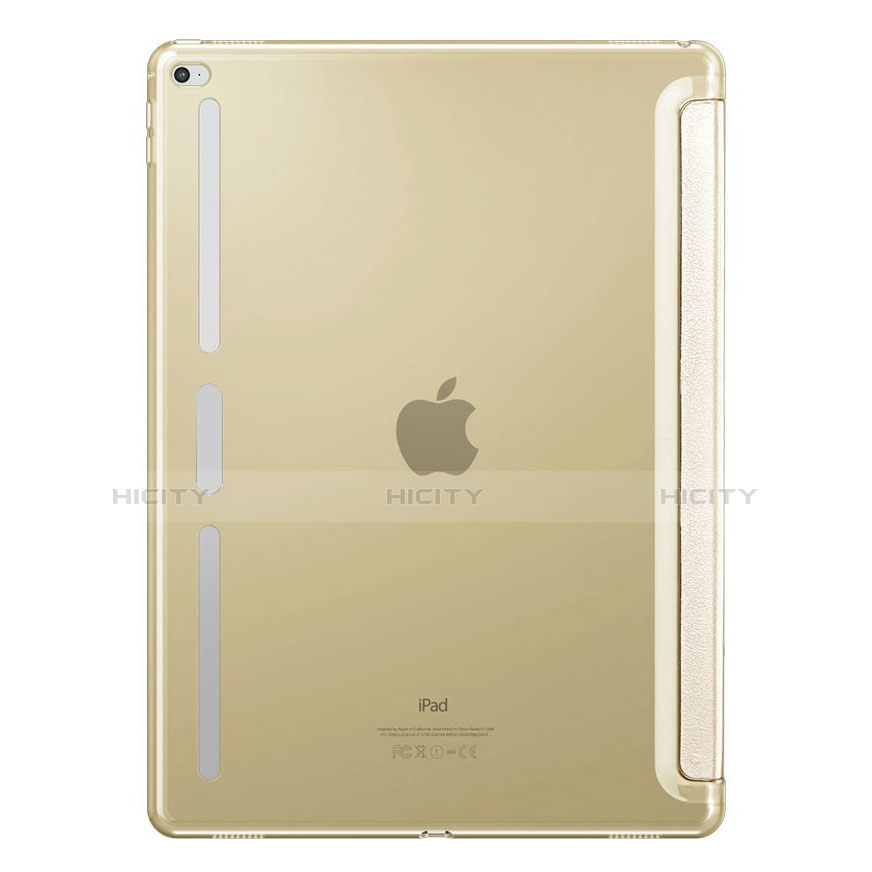 Custodia Portafoglio In Pelle con Supporto L02 per Apple iPad Pro 12.9 Oro