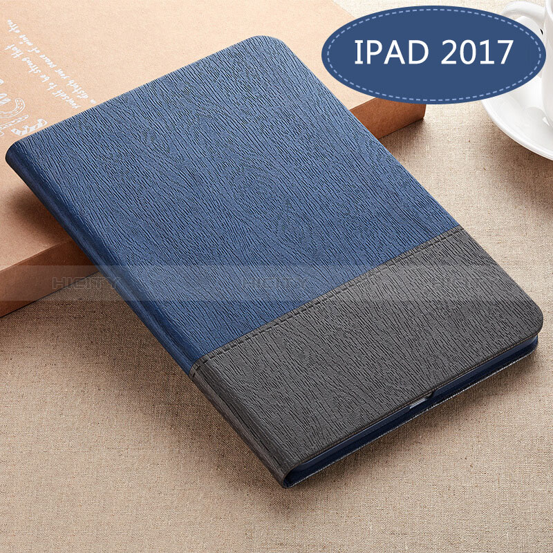 Custodia Portafoglio In Pelle con Supporto L02 per Apple New iPad 9.7 (2018) Blu
