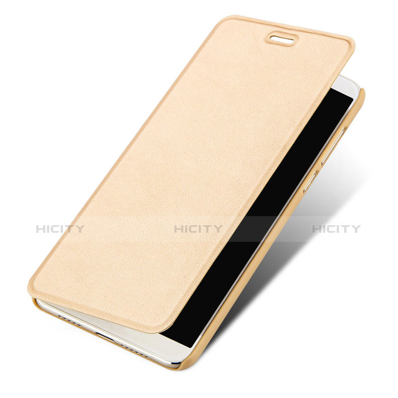 Custodia Portafoglio In Pelle con Supporto L02 per Huawei Honor 6C Pro Oro