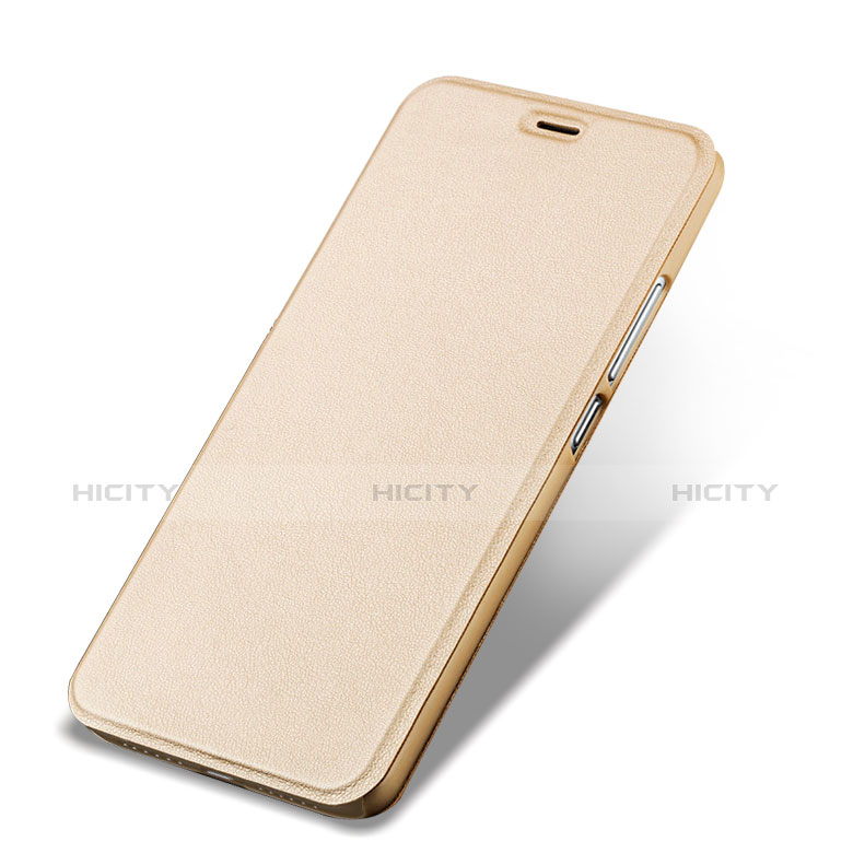 Custodia Portafoglio In Pelle con Supporto L02 per Huawei Honor 6C Pro Oro