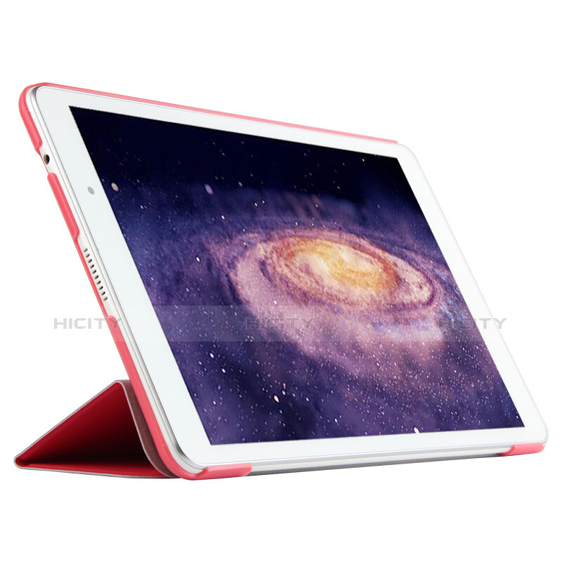 Custodia Portafoglio In Pelle con Supporto L02 per Huawei MediaPad M2 10.1 FDR-A03L FDR-A01W Rosso