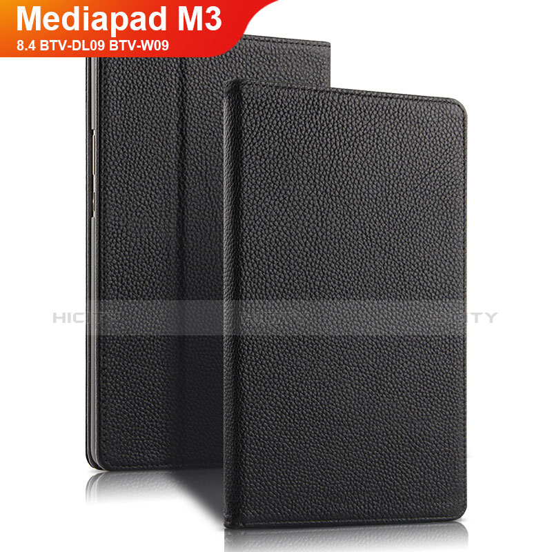 Custodia Portafoglio In Pelle con Supporto L02 per Huawei Mediapad M3 8.4 BTV-DL09 BTV-W09 Nero