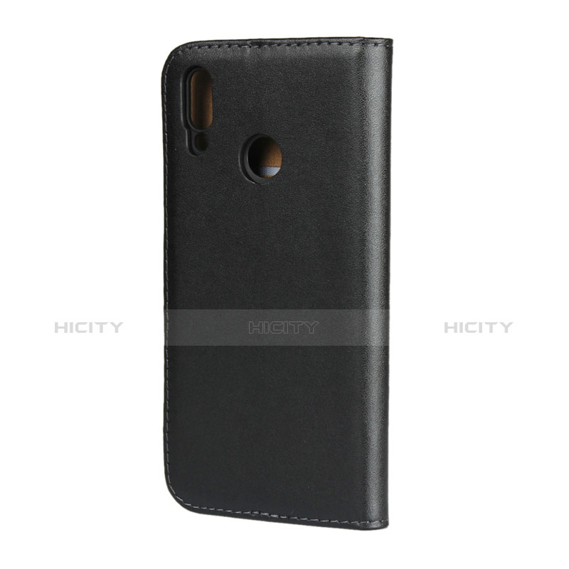 Custodia Portafoglio In Pelle con Supporto L02 per Huawei P Smart (2019) Nero