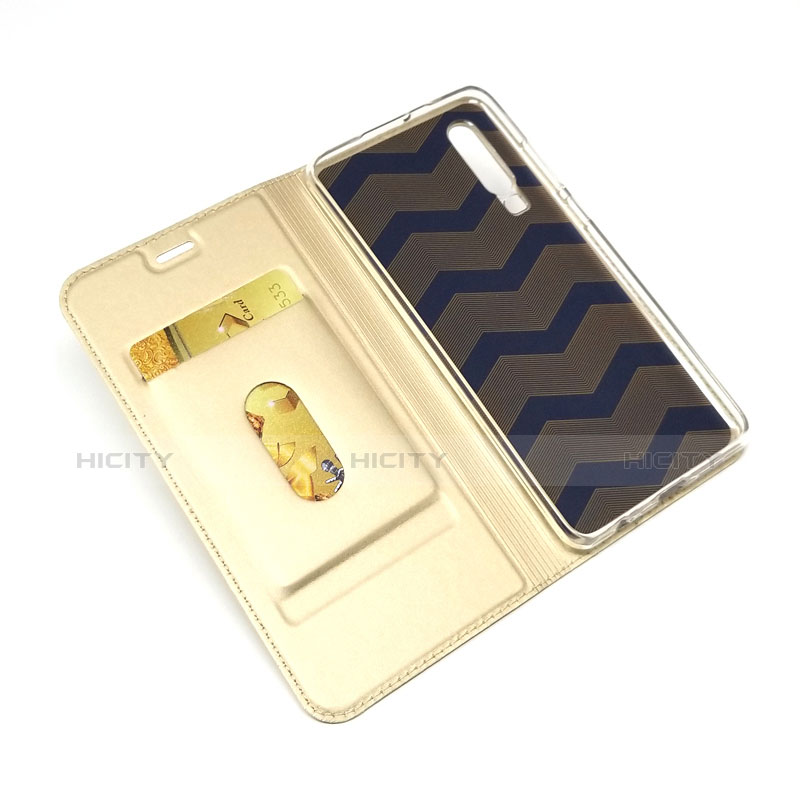 Custodia Portafoglio In Pelle con Supporto L02 per Huawei P30 Oro