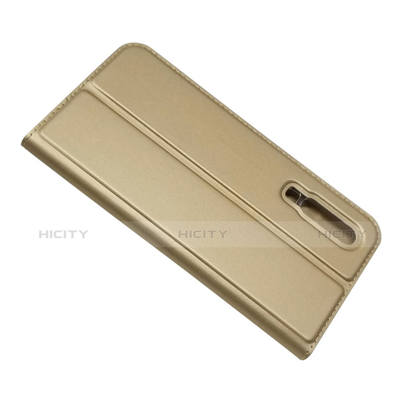 Custodia Portafoglio In Pelle con Supporto L02 per Huawei P30 Oro