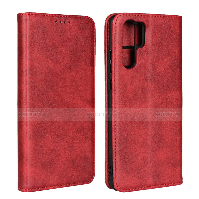 Custodia Portafoglio In Pelle con Supporto L02 per Huawei P30 Pro Rosso Rosa