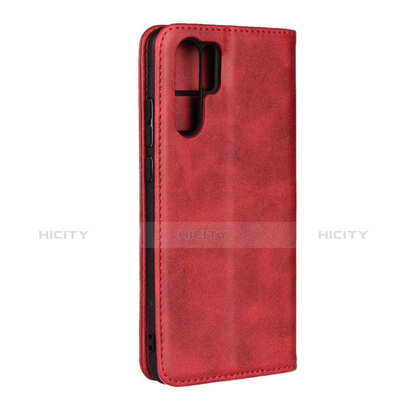 Custodia Portafoglio In Pelle con Supporto L02 per Huawei P30 Pro Rosso Rosa