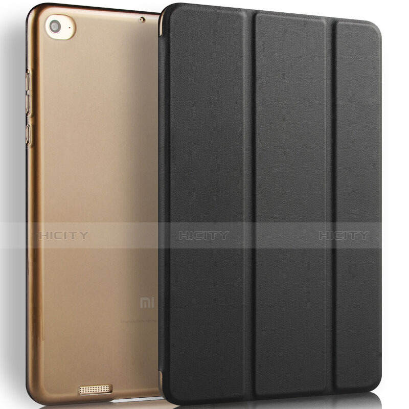 Custodia Portafoglio In Pelle con Supporto L02 per Xiaomi Mi Pad 2 Nero