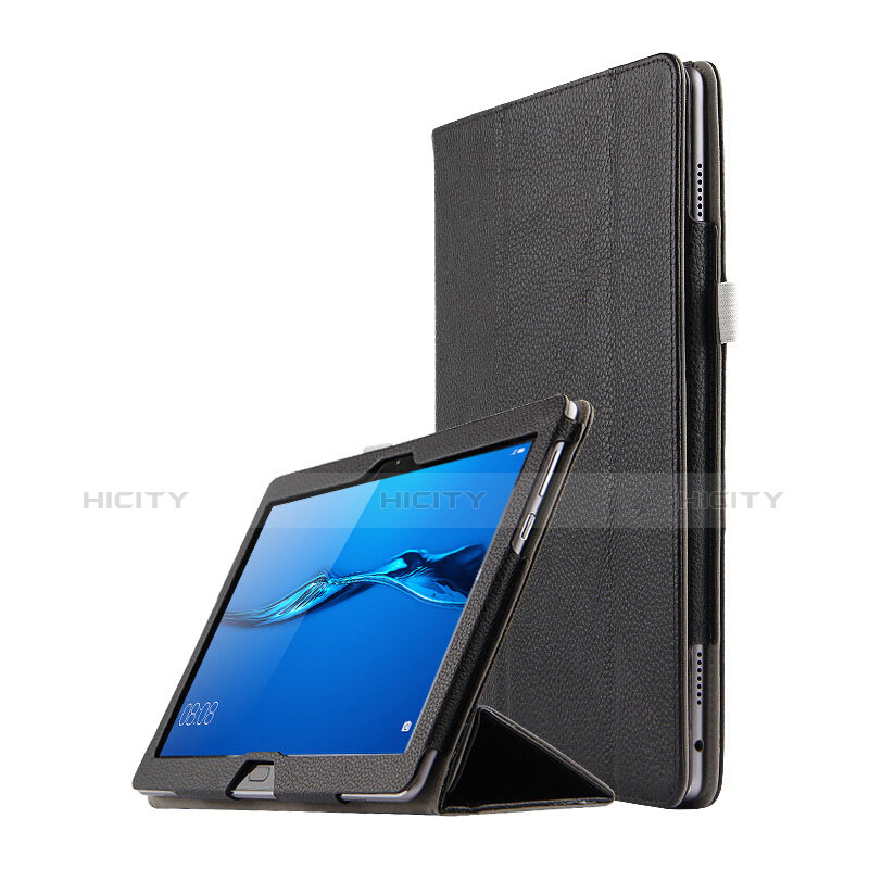 Custodia Portafoglio In Pelle con Supporto L03 per Huawei MediaPad M3 Lite 10.1 BAH-W09 Nero