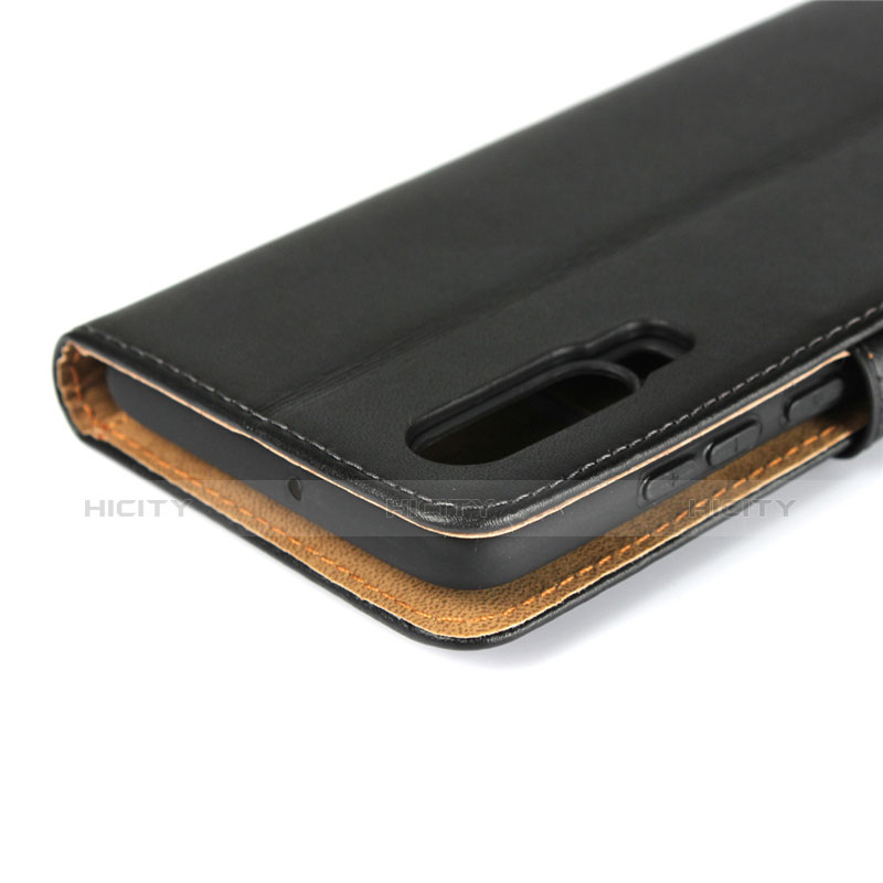 Custodia Portafoglio In Pelle con Supporto L03 per Huawei P30 Nero