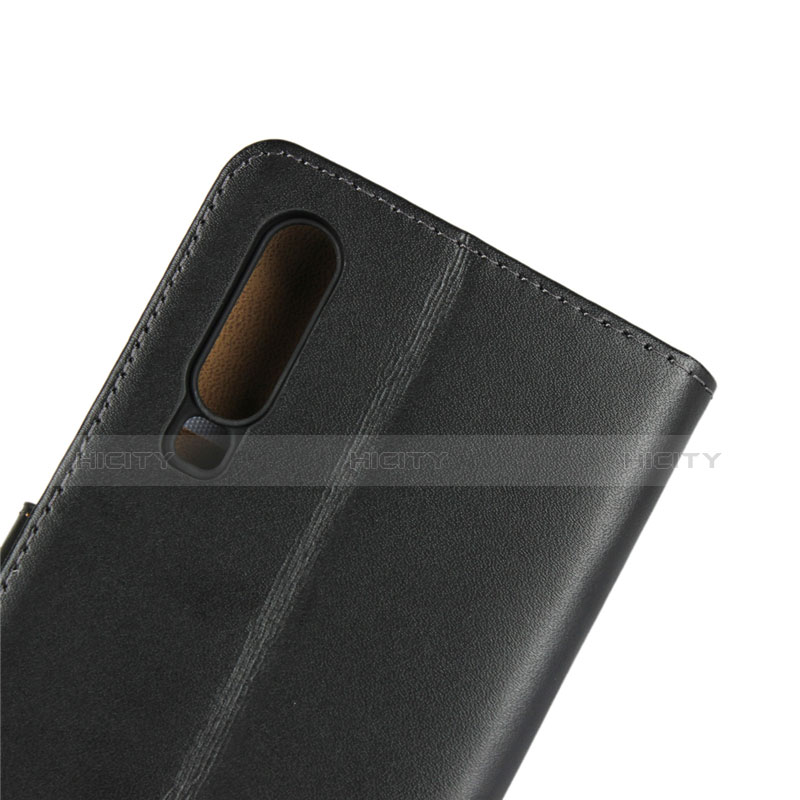 Custodia Portafoglio In Pelle con Supporto L03 per Huawei P30 Nero