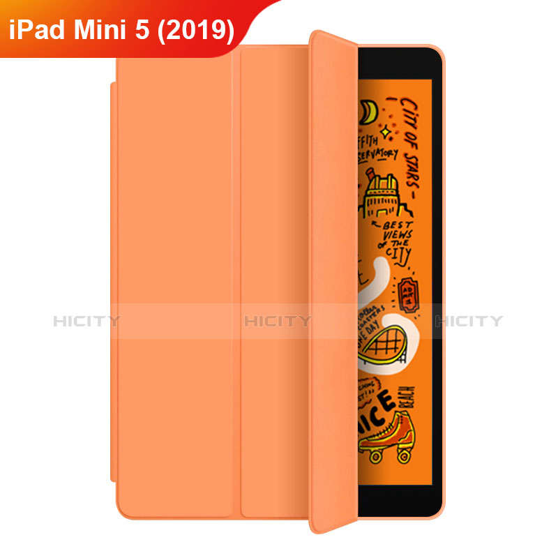 Custodia Portafoglio In Pelle con Supporto L04 per Apple iPad Mini 5 (2019) Arancione