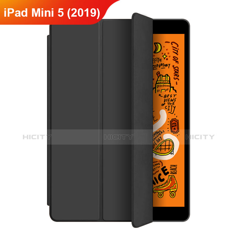Custodia Portafoglio In Pelle con Supporto L04 per Apple iPad Mini 5 (2019) Nero