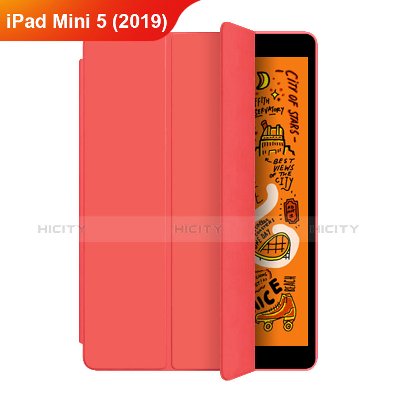 Custodia Portafoglio In Pelle con Supporto L04 per Apple iPad Mini 5 (2019) Rosso
