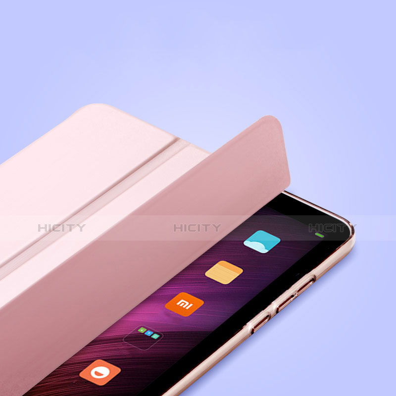 Custodia Portafoglio In Pelle con Supporto L04 per Xiaomi Mi Pad 2 Oro Rosa