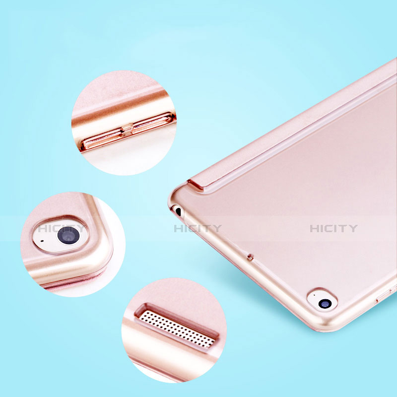 Custodia Portafoglio In Pelle con Supporto L04 per Xiaomi Mi Pad 2 Oro Rosa