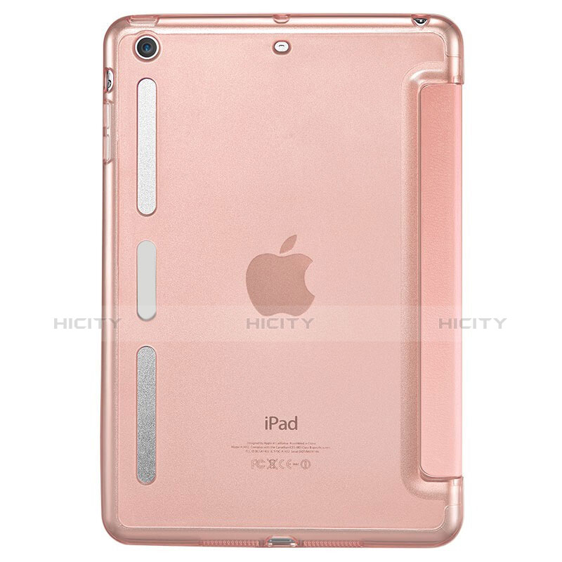 Custodia Portafoglio In Pelle con Supporto L05 per Apple iPad Mini 2 Oro Rosa