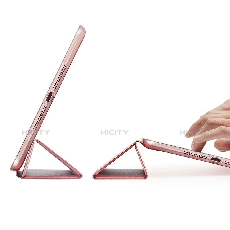 Custodia Portafoglio In Pelle con Supporto L05 per Apple iPad Mini Oro Rosa