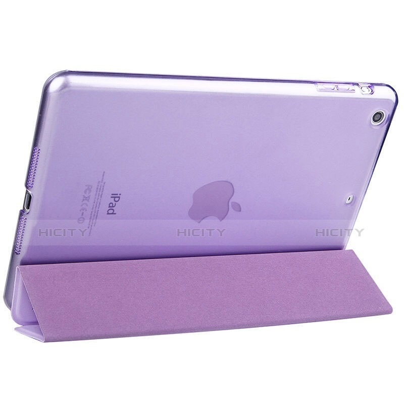 Custodia Portafoglio In Pelle con Supporto L06 per Apple iPad Mini 2 Viola