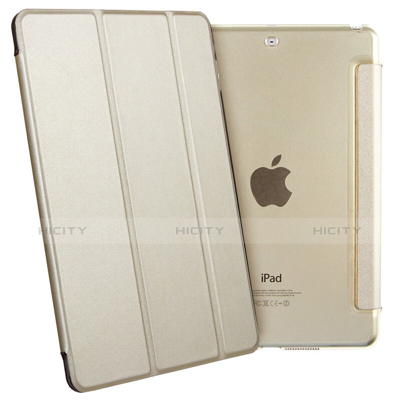 Custodia Portafoglio In Pelle con Supporto L06 per Apple iPad Mini Oro