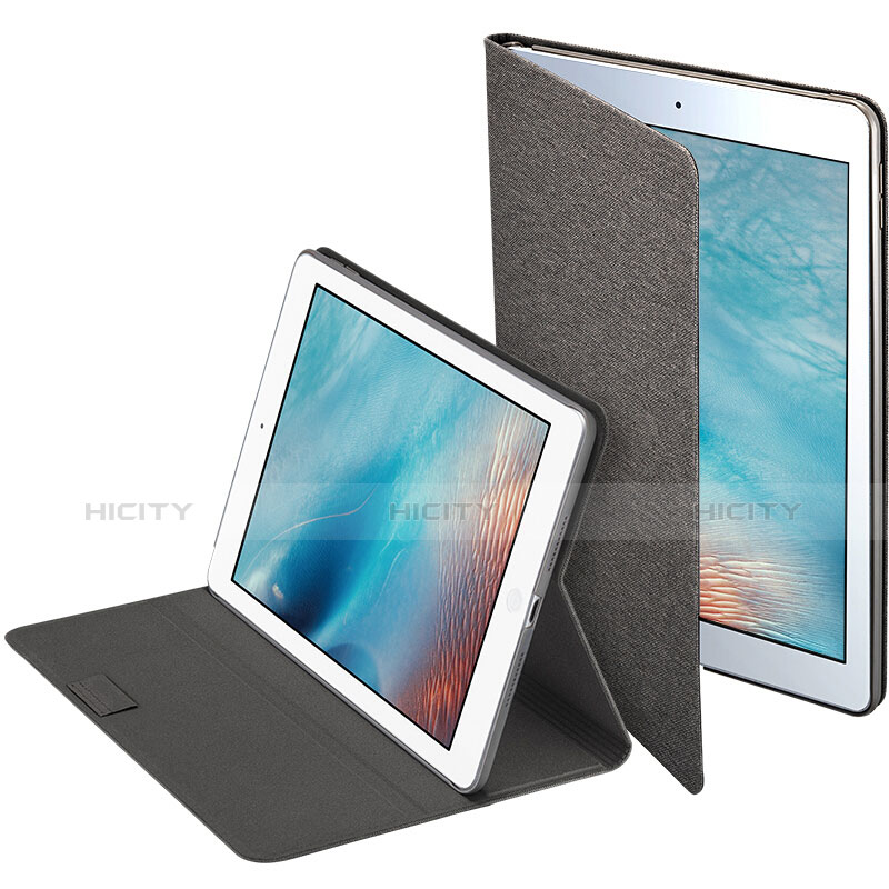 Custodia Portafoglio In Pelle con Supporto L06 per Apple iPad Pro 10.5 Nero