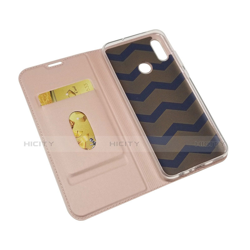 Custodia Portafoglio In Pelle con Supporto L06 per Huawei Honor 10 Lite Oro Rosa