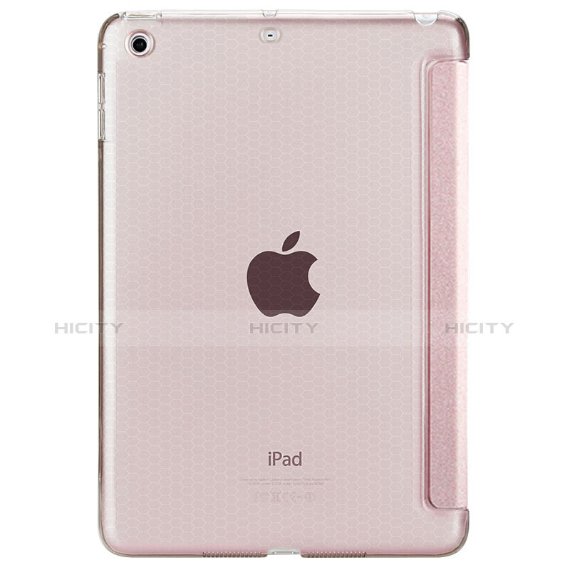 Custodia Portafoglio In Pelle con Supporto L08 per Apple New iPad 9.7 (2017) Oro Rosa