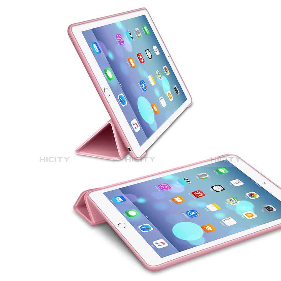 Custodia Portafoglio In Pelle con Supporto L11 per Apple New iPad 9.7 (2017) Oro Rosa