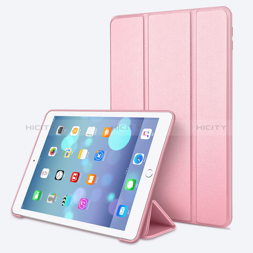 Custodia Portafoglio In Pelle con Supporto L11 per Apple New iPad 9.7 (2018) Oro Rosa