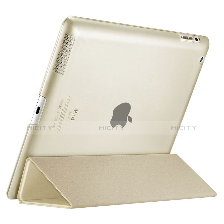 Custodia Portafoglio In Pelle con Supporto per Apple iPad 2 Oro