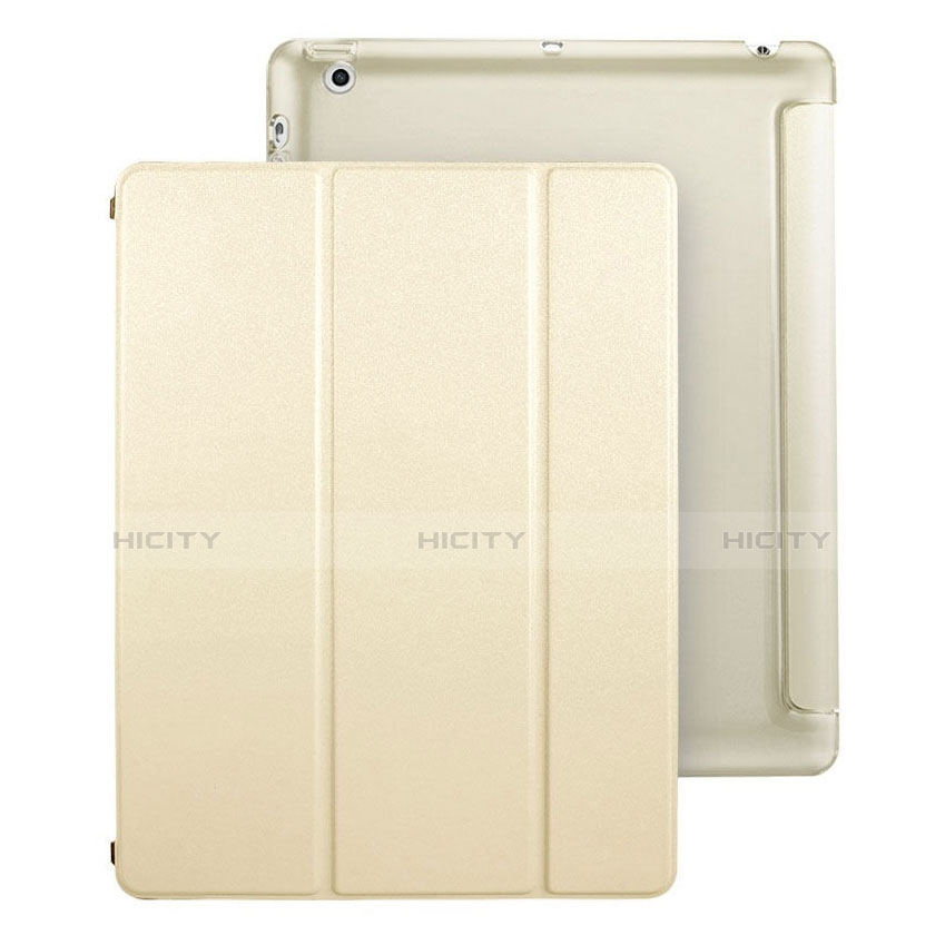 Custodia Portafoglio In Pelle con Supporto per Apple iPad 3 Oro