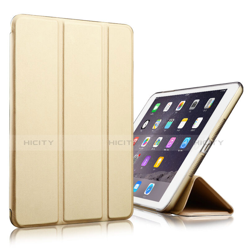 Custodia Portafoglio In Pelle con Supporto per Apple iPad Air 2 Oro