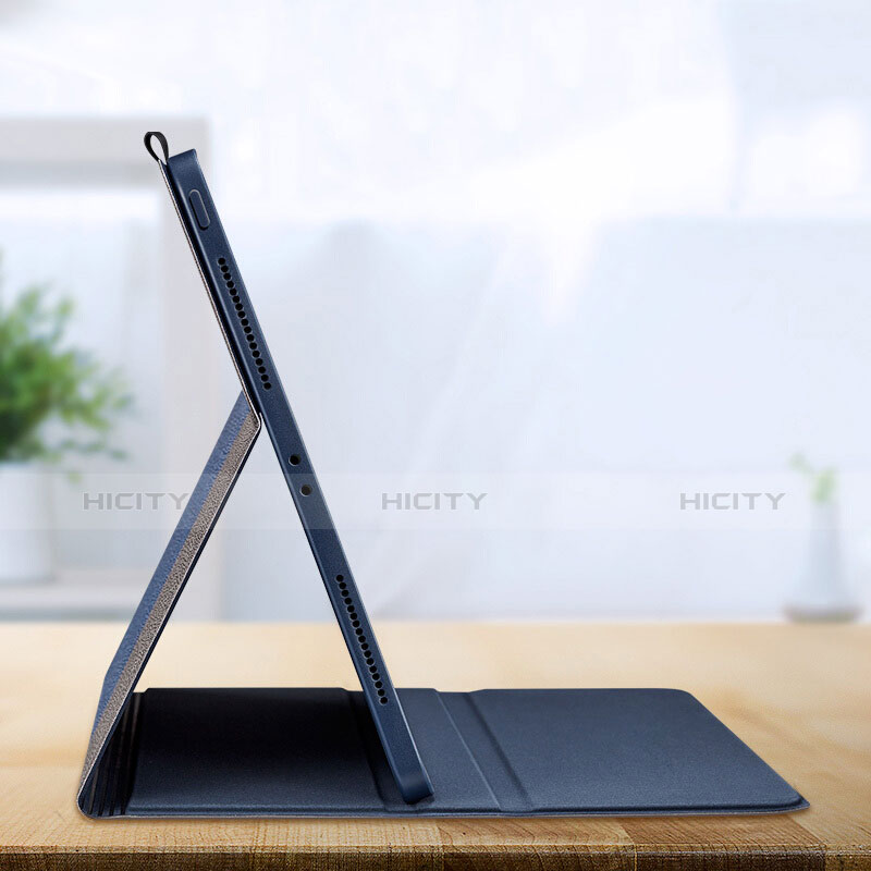 Custodia Portafoglio In Pelle con Supporto per Apple iPad Pro 12.9 (2018) Blu e Nero