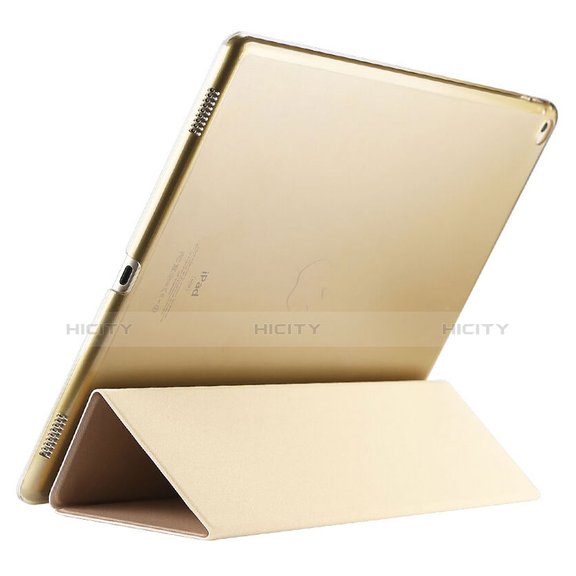 Custodia Portafoglio In Pelle con Supporto per Apple iPad Pro 12.9 Oro