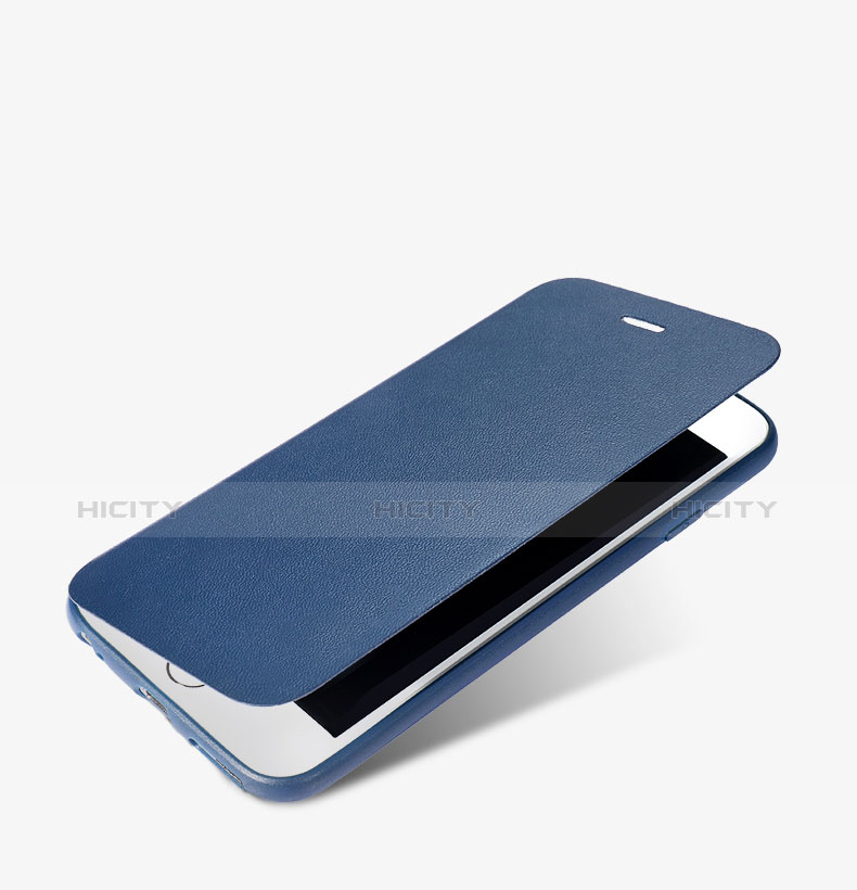 Custodia Portafoglio In Pelle con Supporto per Apple iPhone 6 Plus Blu