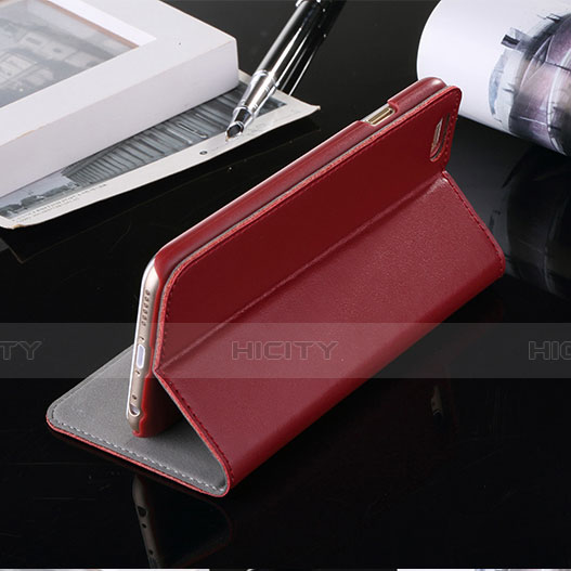 Custodia Portafoglio In Pelle con Supporto per Apple iPhone 6 Plus Rosso