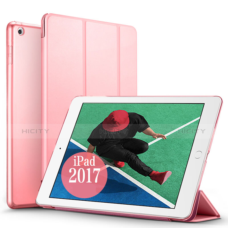 Custodia Portafoglio In Pelle con Supporto per Apple New iPad 9.7 (2017) Rosa