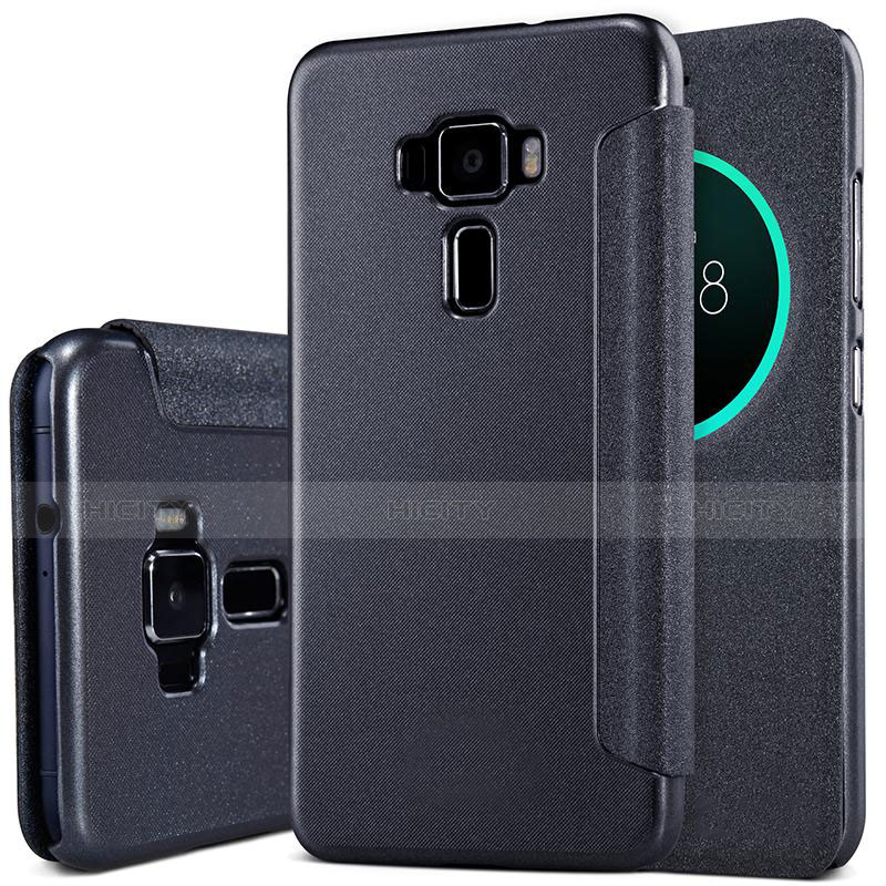 Custodia Portafoglio In Pelle con Supporto per Asus Zenfone 3 ZE552KL Nero